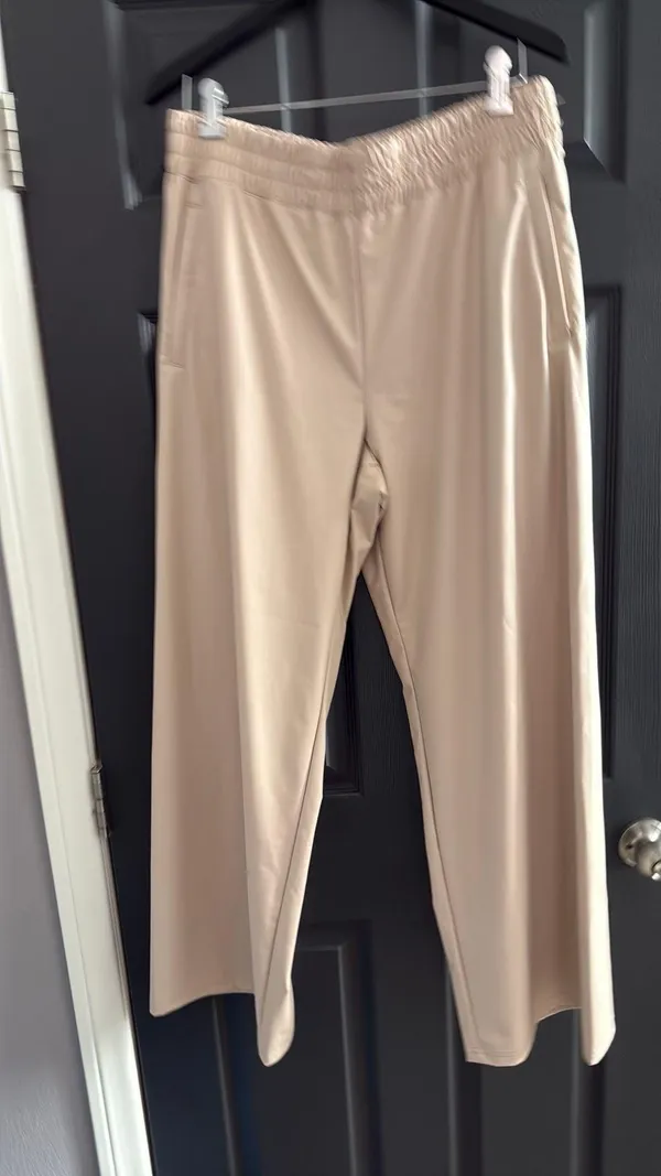 OFFLINE by Aerie cream high waisted vegan leather pants - Image 2