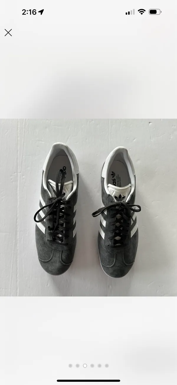 Adidas Gray Gazelle Sneakers 10.5 - Image 3