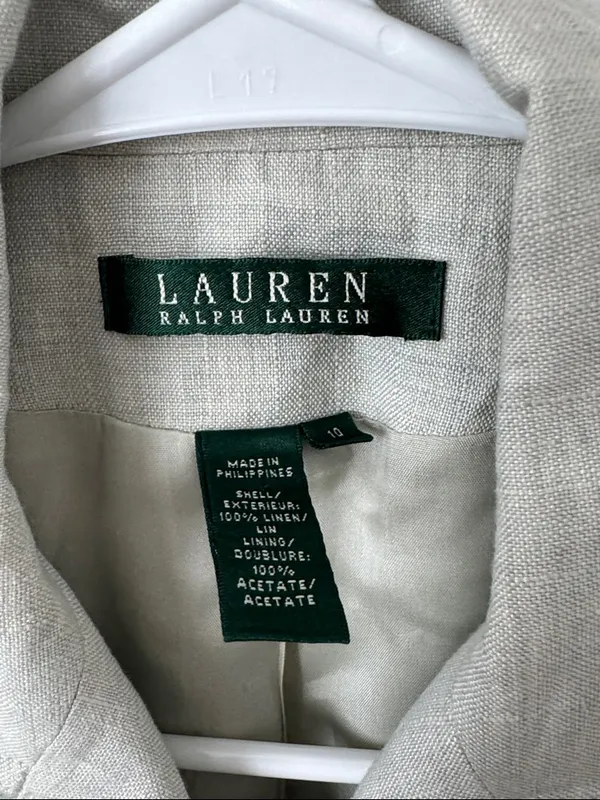 Lauren Ralph Lauren 100% Linen Suit SET Size: 6/10 - Image 2