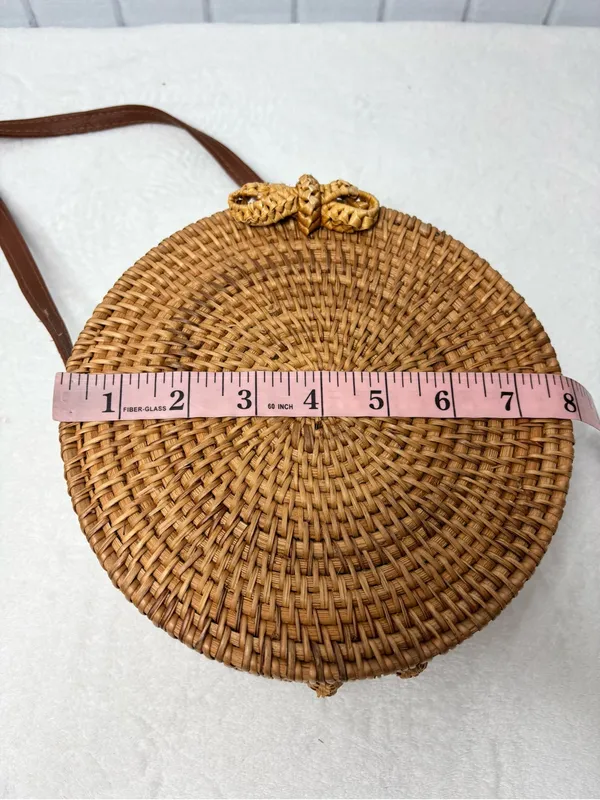 Straw Purse Handbag Summer‎ Beige Natural Handwoven Classic Wicker Rattan - Image 6