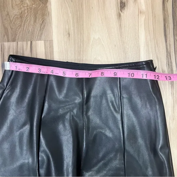 Abercrombie & Fitch Vegan Leather Flare Split Leg Pant - Extra Small Short - Image 11