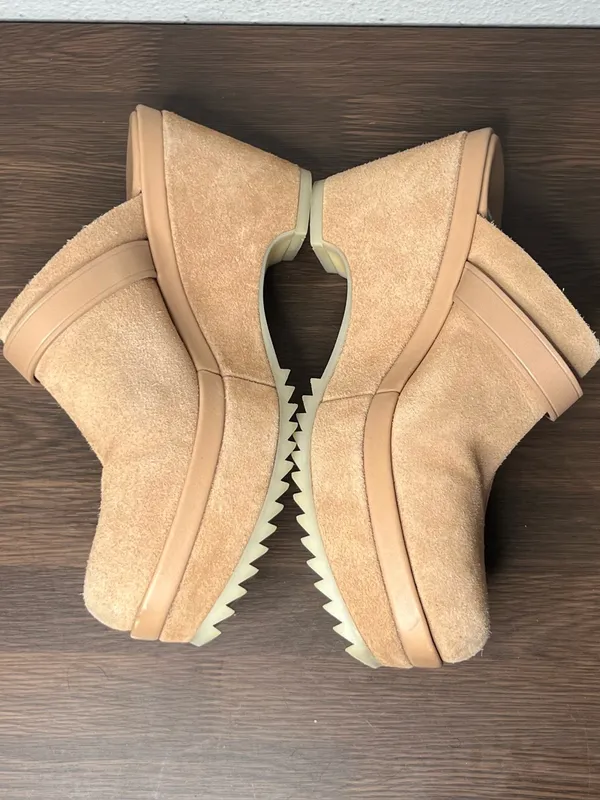 Pedro Garcia Tan Suede Fabia Platform Clog Mules in Camel Castoro - Image 8