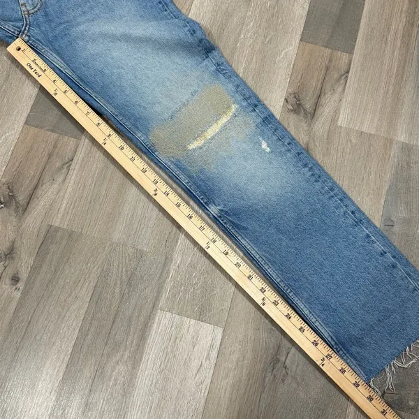 Free People We The Free Vixen Jeans 25 BluDistressed Cigarette Crop Raw‎ Hem - Image 15