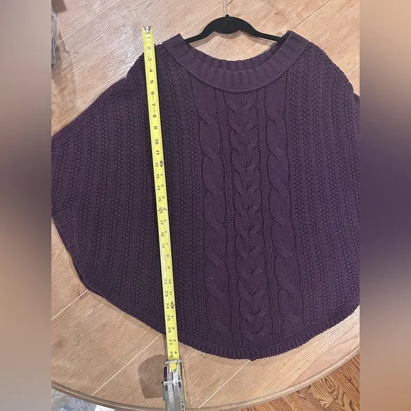 LOFT Women's Deep Purple Cable Knit Sweater - Image 6