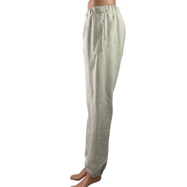 Madhappy Womens Beige Elastostic Waist Tapered Leg Lounge Jogger Sweat Pants M - Image 2