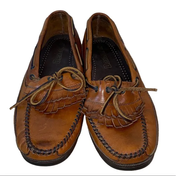 Vintage Dexter Leather Tassel Boat Shoes Women’s 9 Made in USA Brown Loafers‎ - Image 2