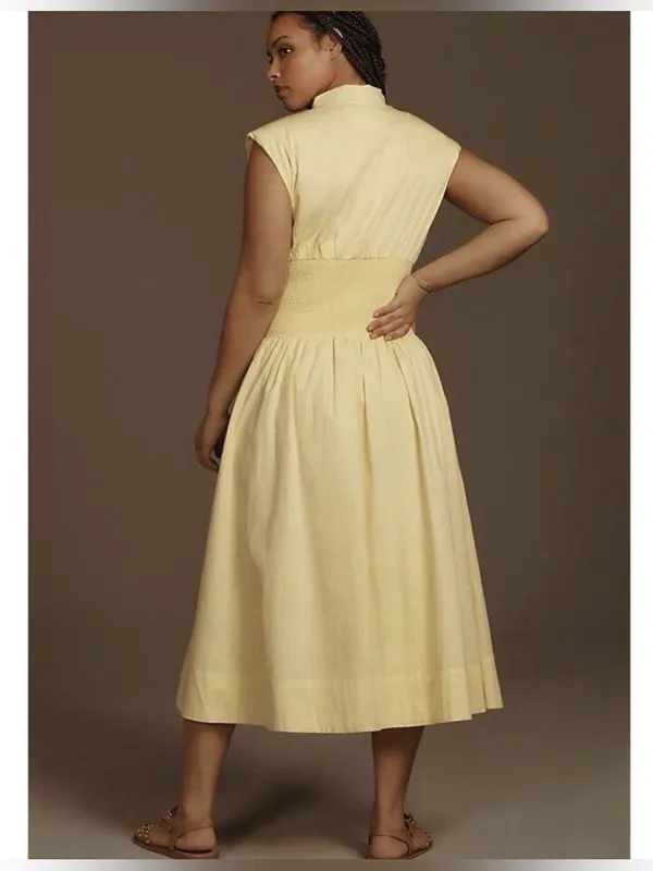 Anthropologie Tommie Zip-Front Midi Dress XS - Image 5