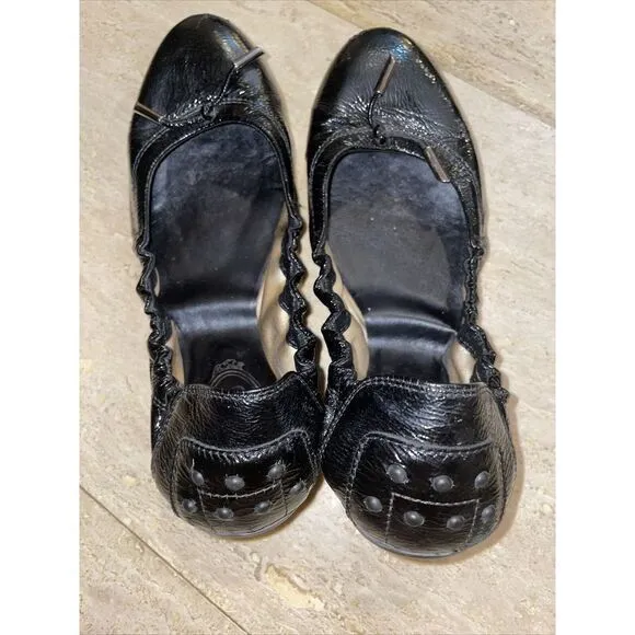 Womens JP TODS Black Ballet Flats/Shoes‎ 39 Made In Italy - Image 5