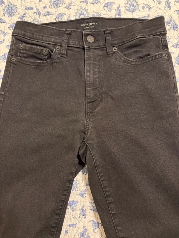 Banana Republic High Rise Skinny Black Denim Jeans Women's Size 27/4 - Image 5