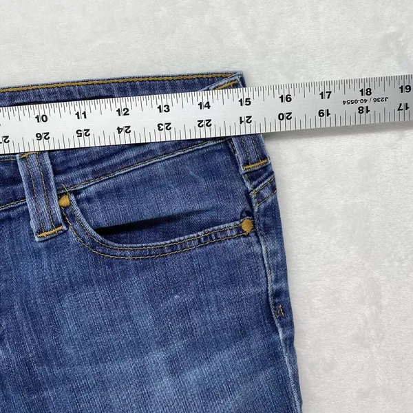 Adriano Goldschmied The Damsel Jeans Womens 28R Blue Denim Straight‎ Made In USA - Image 2
