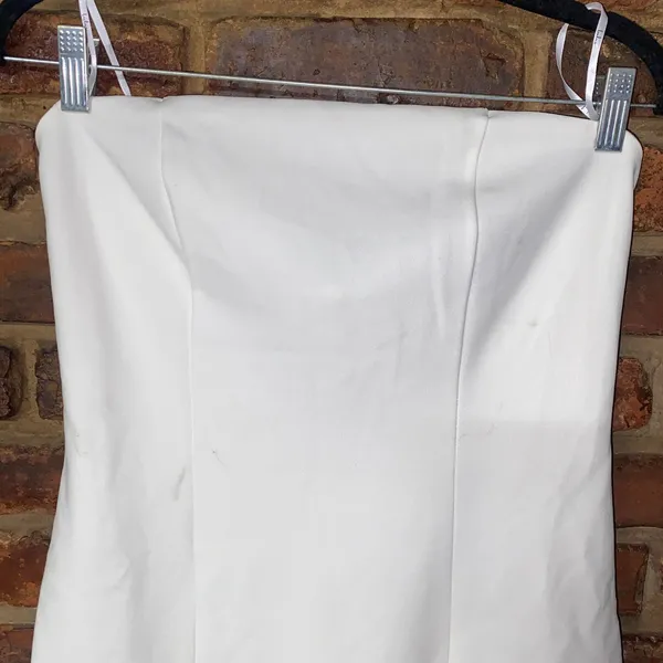 NWT Lulu's Eirian White Strapless Pleated Mini Dress Women's Size Large - Image 4