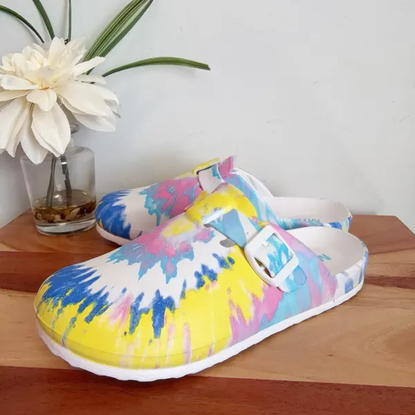 Mia Bela Print Slip-on Tie dye Clogs‎ US8 - Image 4