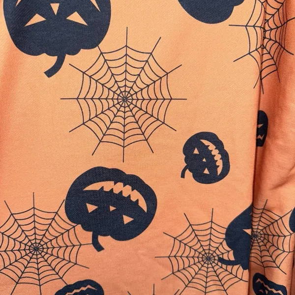 Rose Gal Halloween Dress Womens Plus 3X Orange Black Jack O'lanterns Spider Webs - Image 7