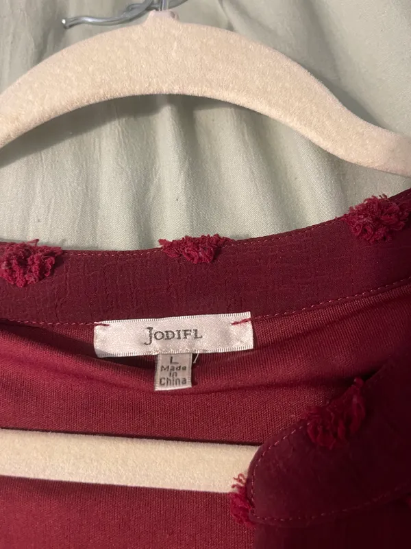 JODIFL Burgundy Textured Dress - Image 2