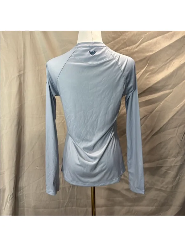 Columbia Light Grey Long-Sleeve Jersey with Blue & Orange Floral Graphic - Image 3