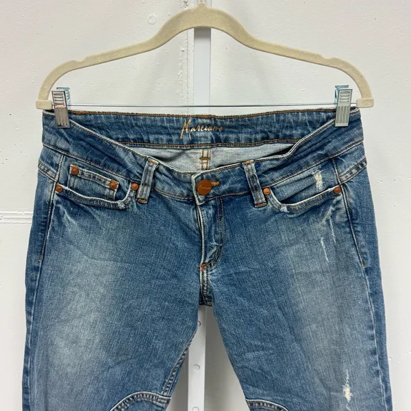 Y2K Vintage Marciano Low Rise Capri Jeans Stretch W30 - Image 3