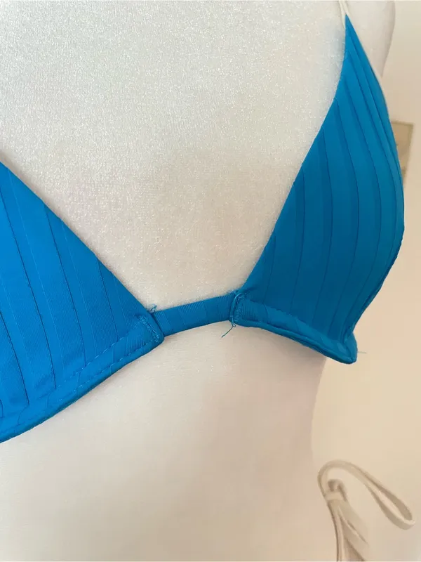Aerie Ribbed Bikini Two Piece Set Underwire Bikini Top 34B & Tie Bottoms Medium - Image 5