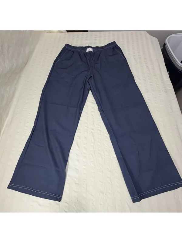 Women's Pull On Lightweight Silky Blue Pants Size XL #260407 - Image 5