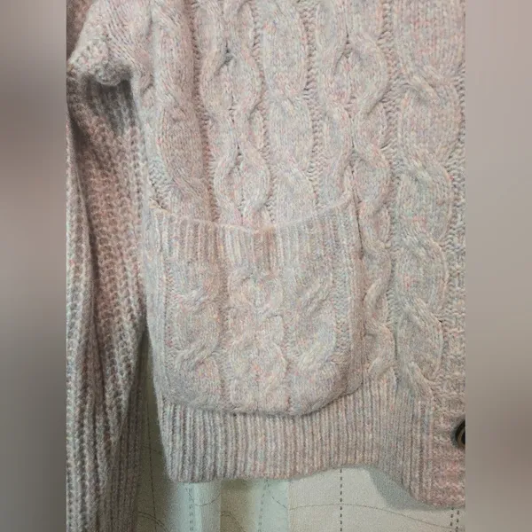 Ultra Soft Chunky Cardigan Pink - Image 2