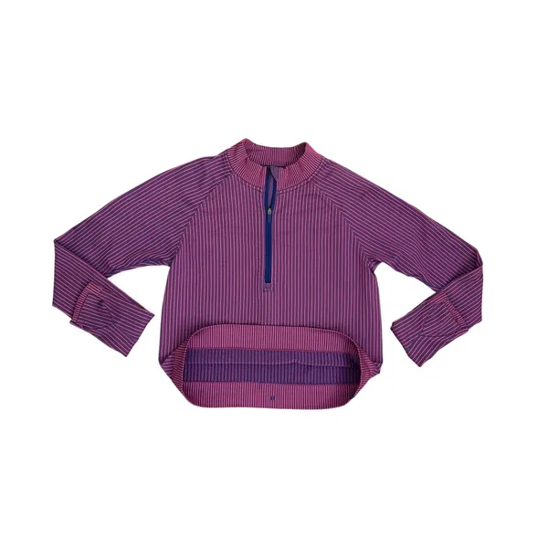 Lululemon Rest Less Cropped Rib Half Zip Sweatshirt Psychic Sonic Pink Medium - Image 6