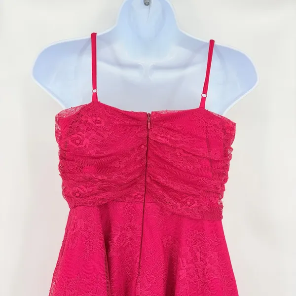 Layered with Love Mini Lace Dress Sz M New Red Hoco Coquette Corsette Fit Flare - Image 8