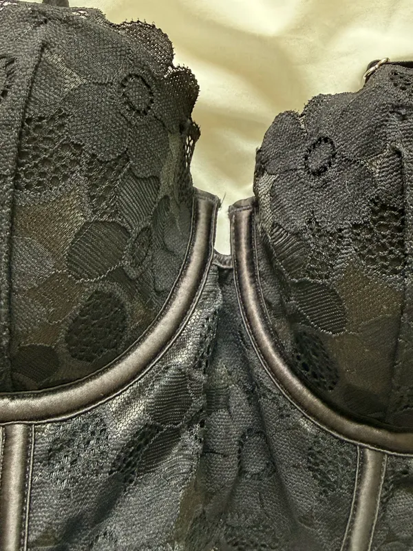 Aerie black daisy lace bra top - Image 5