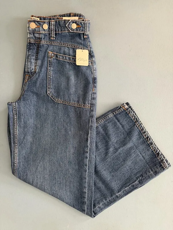 NWT Free People We The Free Palmer‎ Tunnel Vision Baggy Relaxed Cuffed Jeans - Image 5