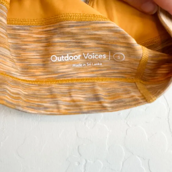 Outdoor Voices | Flow Freedom Athletic Crop Tank Top in Yellow Sunset Size Small - Image 5
