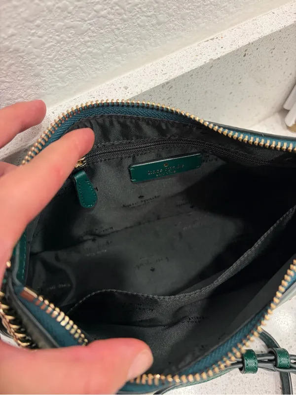 Kate Spade New York Madison Saffiano Leather Convertible Crossbody Deep Jade New - Image 7