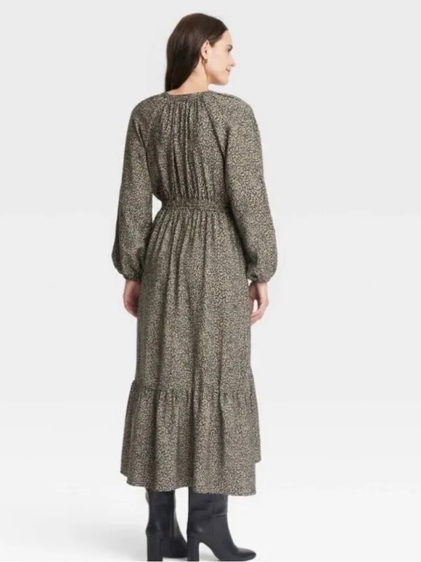 A New Day New women’s leopard print Long Sleeve Dress xs - Image 3