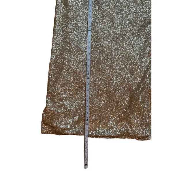 Sorella Vita Dress‎ Gold Sequin Maxi Spaghetti Strap Bridesmaid Party Dress size - Image 6