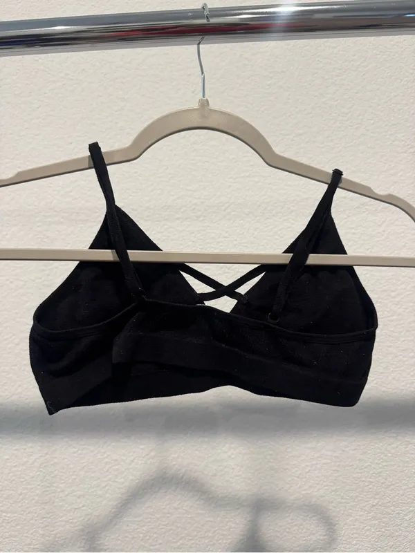 Source Unknown Black Crisscross Bralette - Image 2