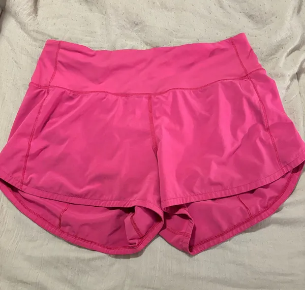 Lululemon Sonic Pink Speed Up Shorts - Image 2