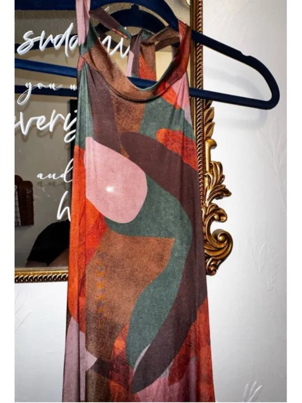Women's PRETTYLITTLETHING Plus Maxi Dress Size 16 Brown Green - Image 2