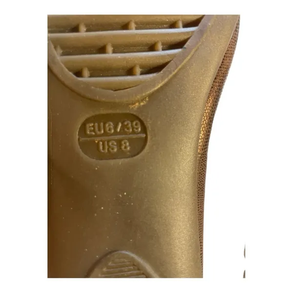The Flexx Bon Plush Rose Toe Flat Bronze Leather US 8 EU 39 - Image 8