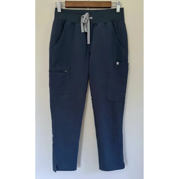 Figs Women's Yola High-Waisted Slim Scrub Pant In Dark Harbor Size XS/P - Image 3