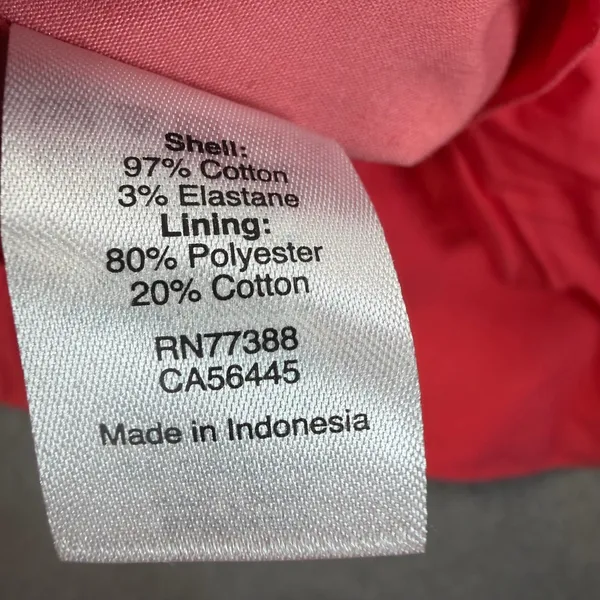 J.Crew Women's 14 Coral Tiered Ruffle Skirt Elastic Waist Cotton Blend Lined New - Image 4
