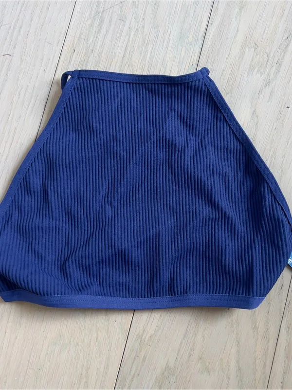 Free People High Neck Bralette in Navy Blue NWT - Image 3
