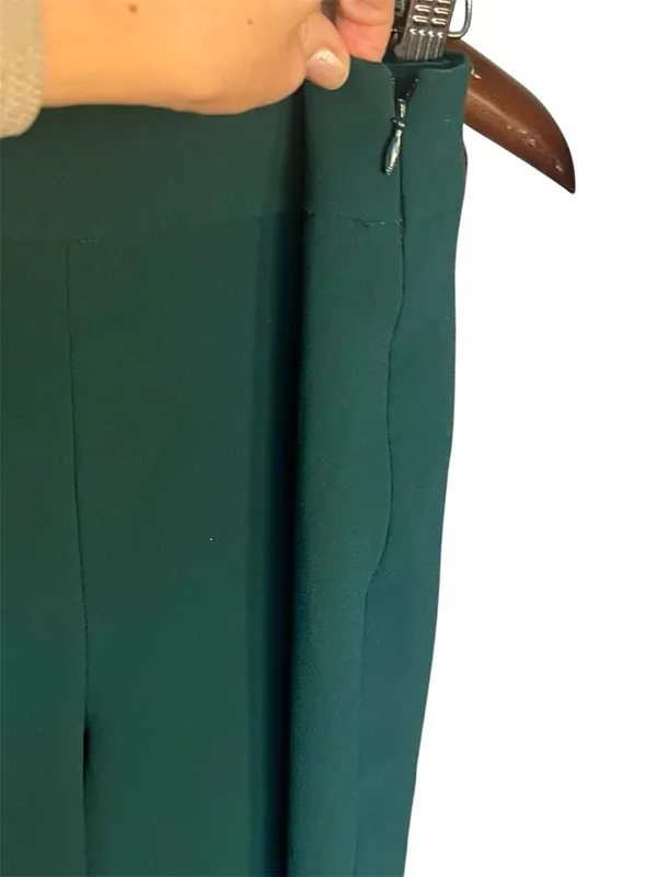 Zara Dark Green Wide-Leg Pants - Image 5