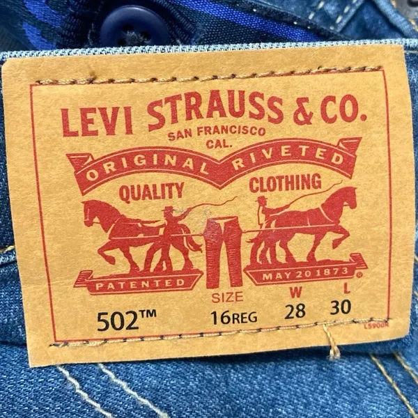 Levi's 502 Women's Blue Medium Wash Mid Rise Straight Leg Denim Jeans Size 28 - Image 4