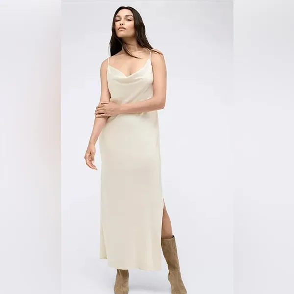Kenneth Cole Women's Satin Cowl-Neck Maxi Slip Dress - Image 2