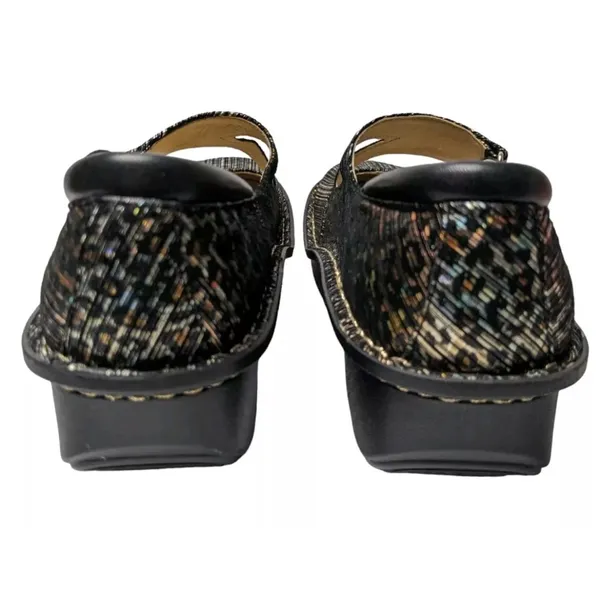 ALEGRIA DAYNA leopard stripes Mary Jane’s SZ 39 metallic NUBUCK— very clean - Image 7