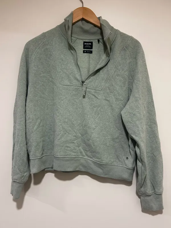 Prana Cozy Up Pullover in Light Green Gorpcore Size Medium - Image 2