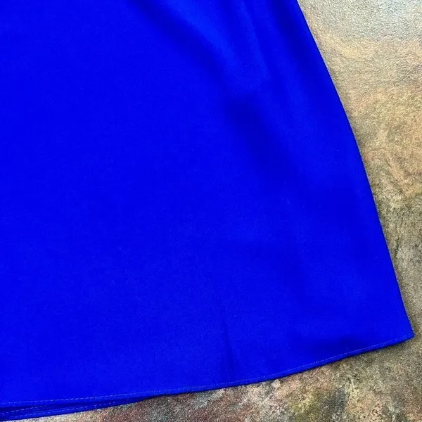 Grace Karin Royal Blue Dress Sequin Top Batwing Sleeves Solid Skirt Large - Image 8