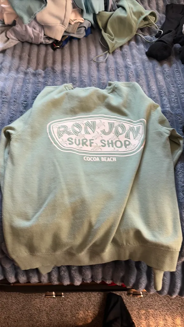 Ron Jon Green Crewneck Surf Shop Sweatshirt Small - Image 2