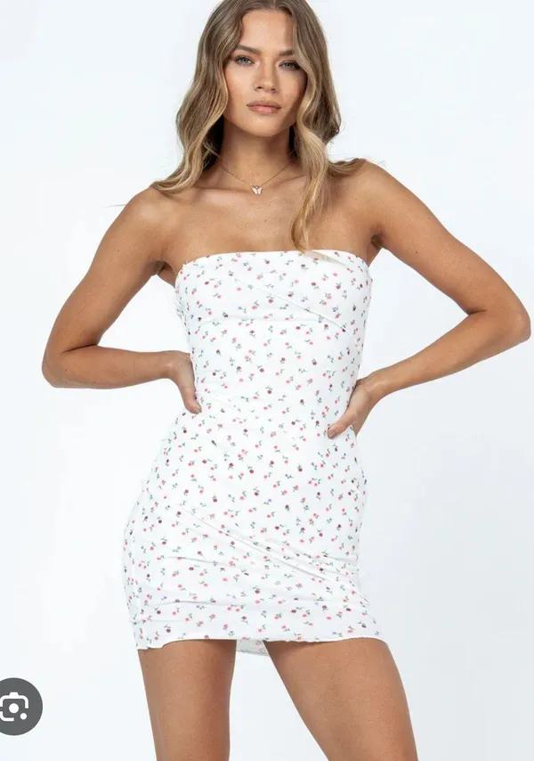 Princess Polly Oscar Mini White Floral Dress - Image 2