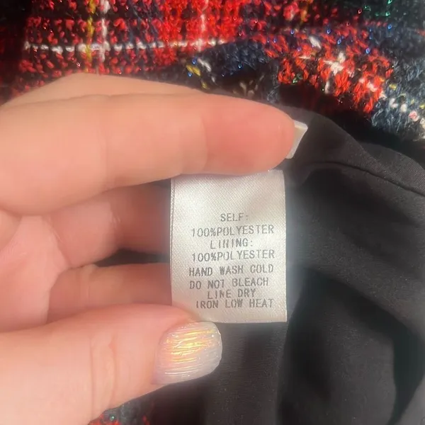 ✨FORE Plaid Holiday Sz Medium Dress✨ Blue - Image 11