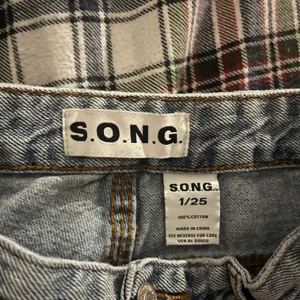 Song Jeans Light Wash Carpenter Jeans Straight W25 - Image 4