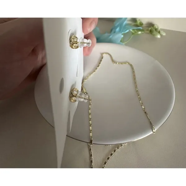 Set Chain Earring Womens Flower Necklace 14K Gold Plated‎ XP Oro Laminado - Image 7