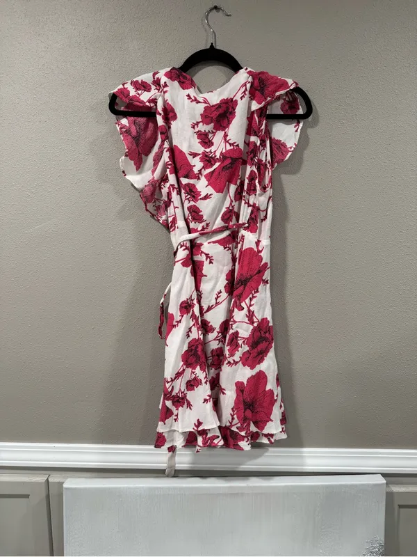 Free People Floral Mini Wrap Dress - Image 4
